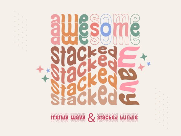 Add Handmade Charm with Awesome Wavy Stacked Display Font