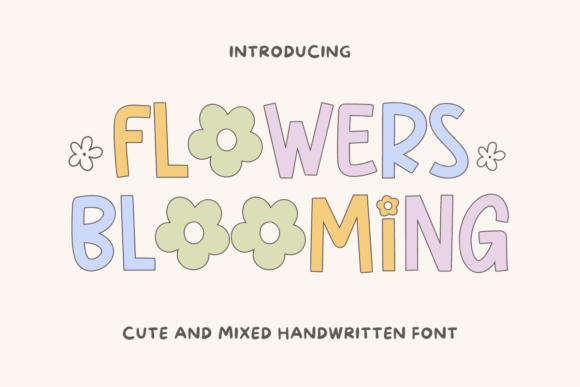 Flowers Bloooming: A Playful Display Font for Memorable Branding