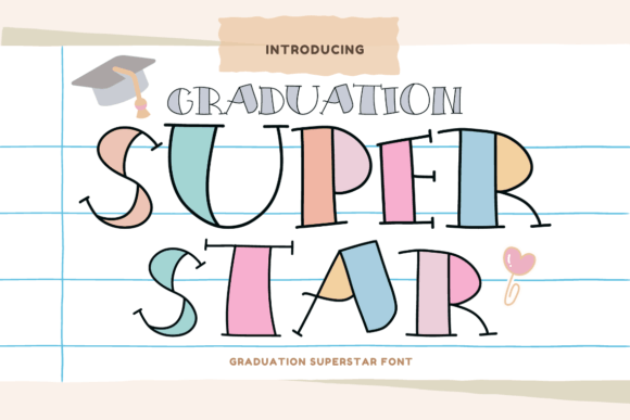 Graduation Superstar: A Handwritten Display Font for Editorial Design