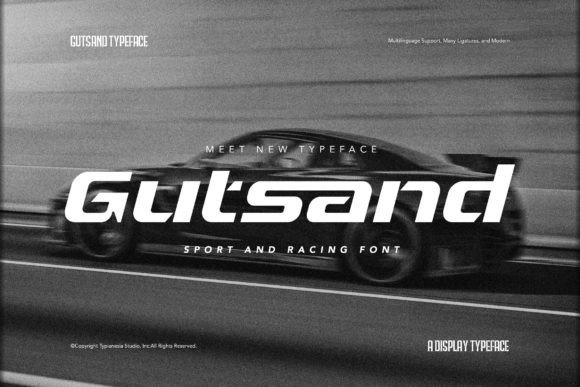 Gutsand Font: A Display Typeface That Puts Speed Into Campaign Visuals
