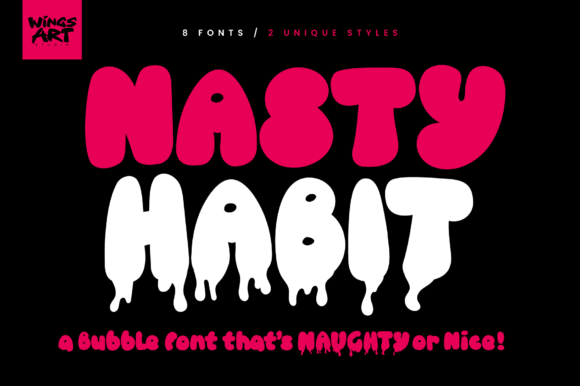 Nasty Habit Font Review: A Bubblegum Display Typeface for Editorial Design