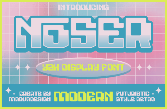 Noser Font: The Y2K Display Typeface for Bold Campaigns