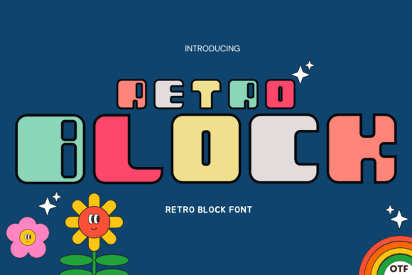 Retro Block: A Modern Display Typeface for Small Business Branding