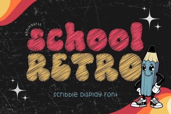 School Retro Font Review for Handmade Product Makers