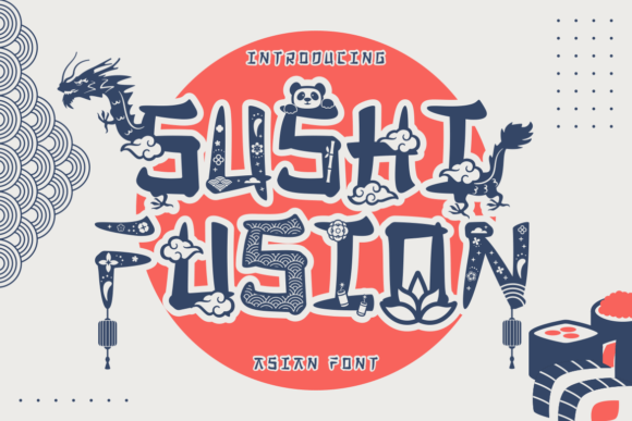 Sushi Fusion: An Asian Theme Font for Digital Campaigns