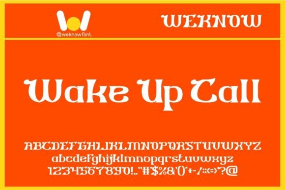 Wake Up Call: A Display Font That Wakes Up Your Editorial Design